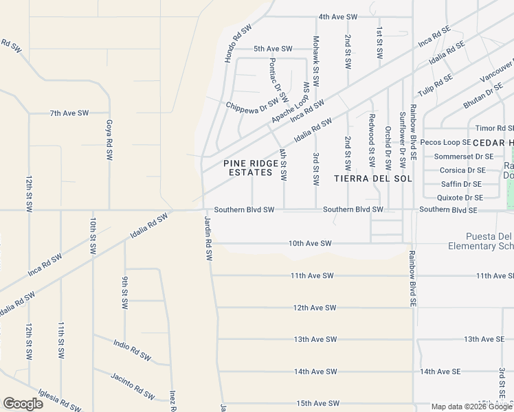 map of restaurants, bars, coffee shops, grocery stores, and more near 846 5th Street Southwest in Rio Rancho