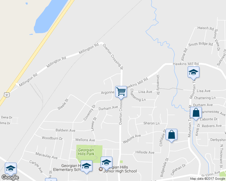 map of restaurants, bars, coffee shops, grocery stores, and more near 4272 Coventry Drive in Memphis
