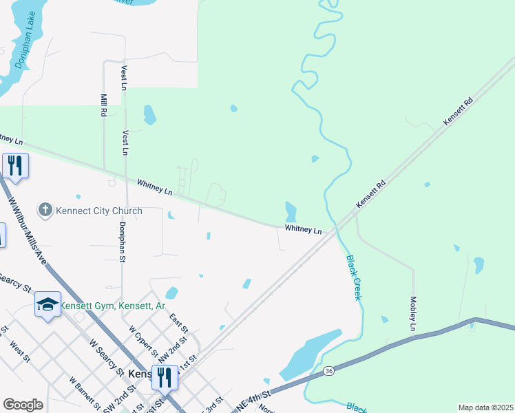 map of restaurants, bars, coffee shops, grocery stores, and more near in Kensett