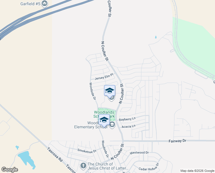 map of restaurants, bars, coffee shops, grocery stores, and more near 6900 Silverbell Lane in Amarillo