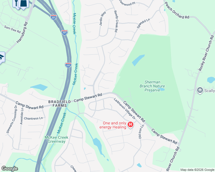 map of restaurants, bars, coffee shops, grocery stores, and more near 4441 Laurel Twig Court in Charlotte