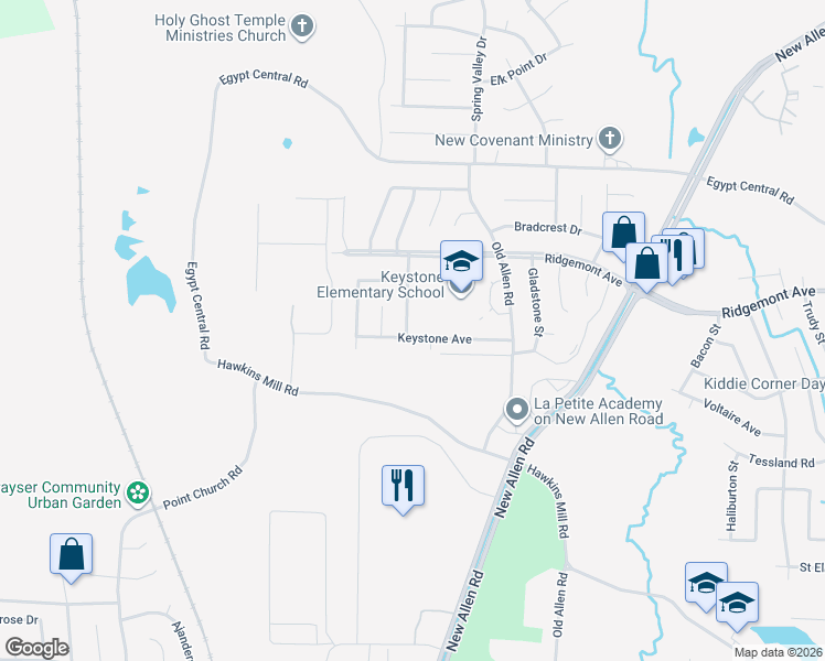 map of restaurants, bars, coffee shops, grocery stores, and more near 4276 Davidcrest Drive in Memphis