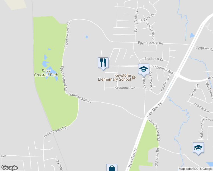 map of restaurants, bars, coffee shops, grocery stores, and more near 4277 Mikewood Cove in Memphis