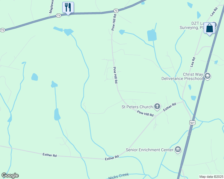 map of restaurants, bars, coffee shops, grocery stores, and more near 424 Pine Vista Drive in Pinehurst