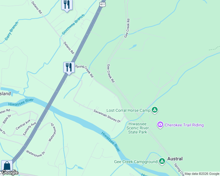 map of restaurants, bars, coffee shops, grocery stores, and more near 235 Spring Creek Road in Delano