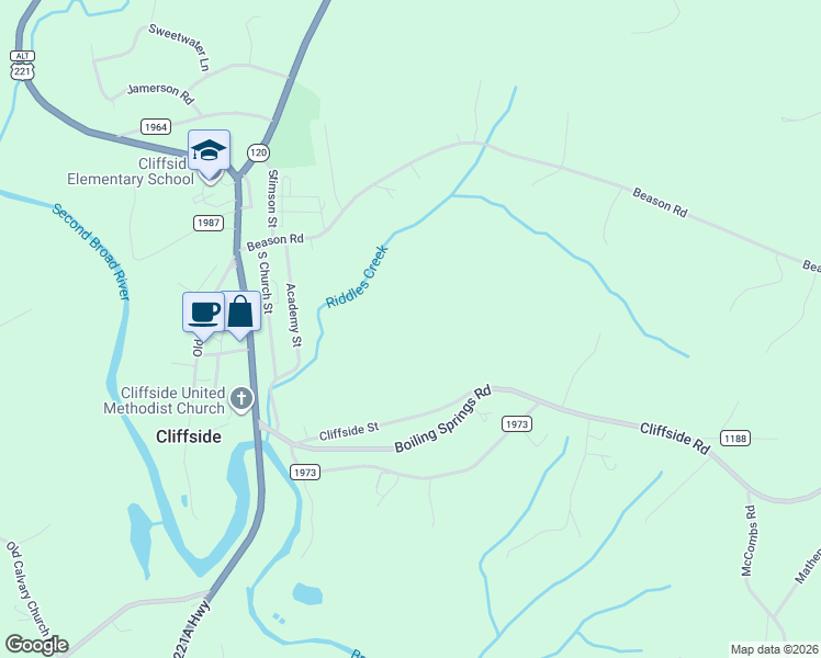 map of restaurants, bars, coffee shops, grocery stores, and more near in Cliffside