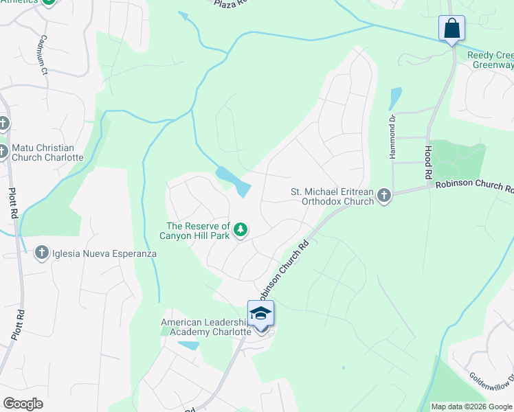 map of restaurants, bars, coffee shops, grocery stores, and more near 5029 Upton Place in Charlotte