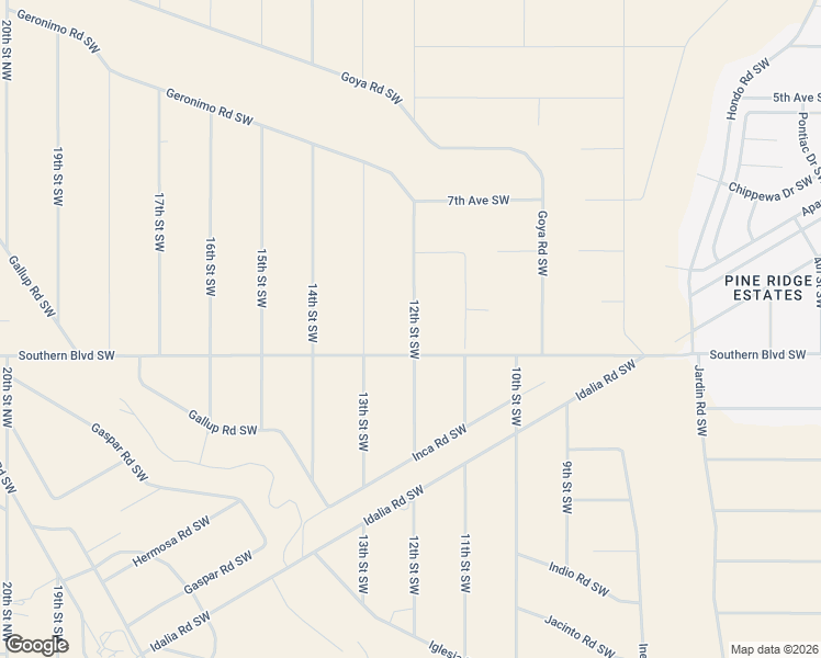 map of restaurants, bars, coffee shops, grocery stores, and more near 951 12th Street Southwest in Rio Rancho