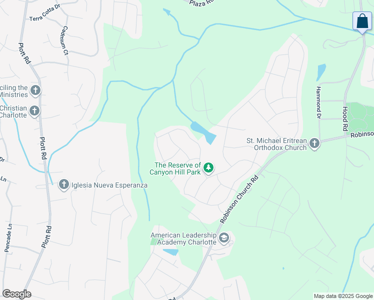 map of restaurants, bars, coffee shops, grocery stores, and more near 1514 Malden Park Drive in Charlotte