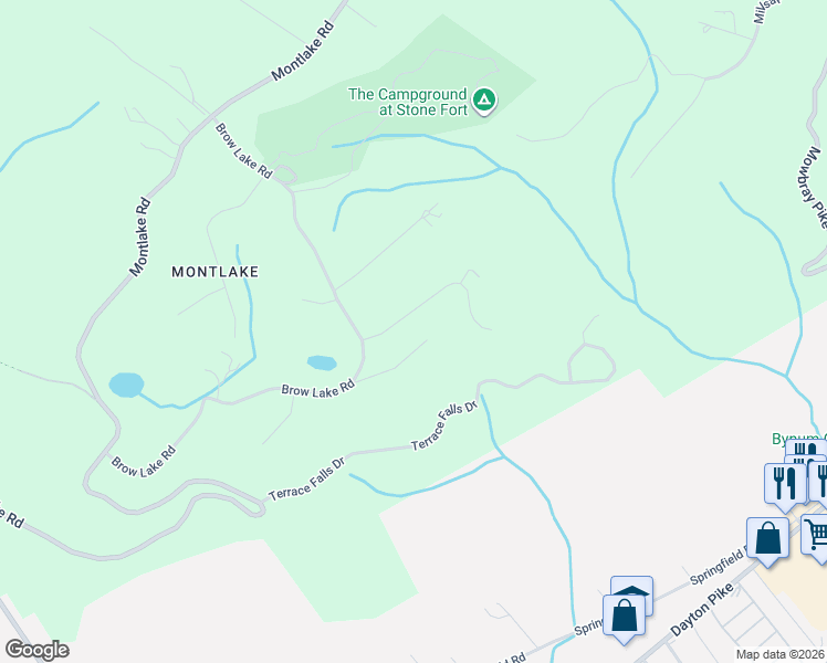map of restaurants, bars, coffee shops, grocery stores, and more near 919 Sandstone Terrace in Soddy-Daisy