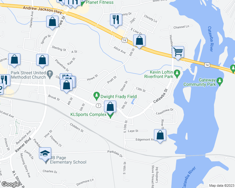 map of restaurants, bars, coffee shops, grocery stores, and more near 121 Sloan Street in Belmont