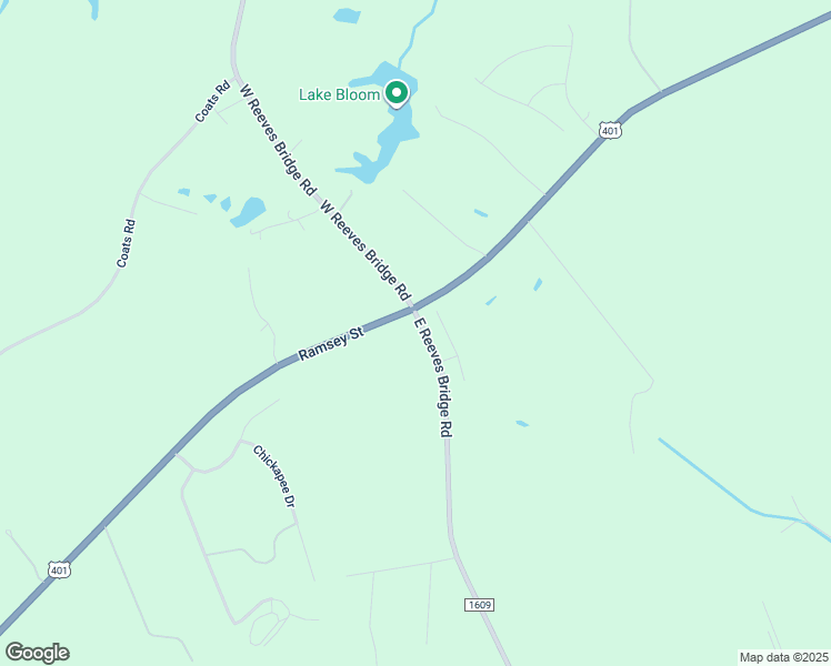 map of restaurants, bars, coffee shops, grocery stores, and more near 9689 East Reeves Bridge Road in Linden