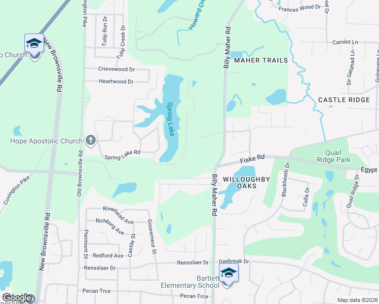 map of restaurants, bars, coffee shops, grocery stores, and more near 4268 Cedar Hills Road in Memphis