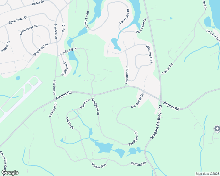 map of restaurants, bars, coffee shops, grocery stores, and more near 1980 Airport Road in Whispering Pines