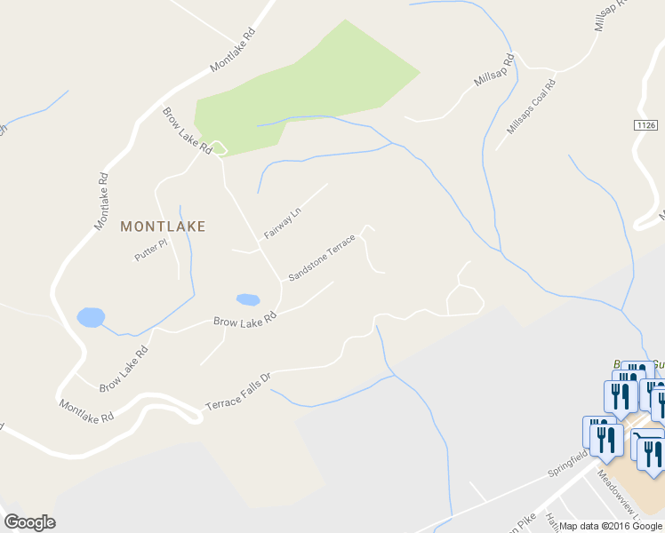 map of restaurants, bars, coffee shops, grocery stores, and more near 919 Sandstone Terrace in Soddy-Daisy