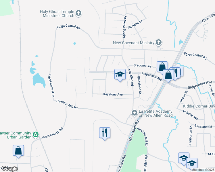 map of restaurants, bars, coffee shops, grocery stores, and more near 4276 Davidcrest Drive in Memphis
