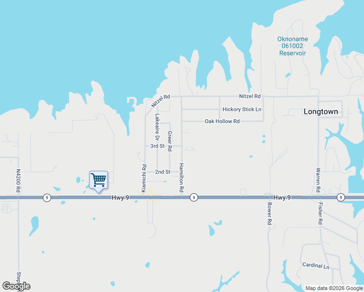 map of restaurants, bars, coffee shops, grocery stores, and more near Hamilton Rd in Eufaula