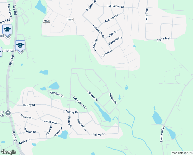 map of restaurants, bars, coffee shops, grocery stores, and more near 1221 Rainey Drive in Spring Lake