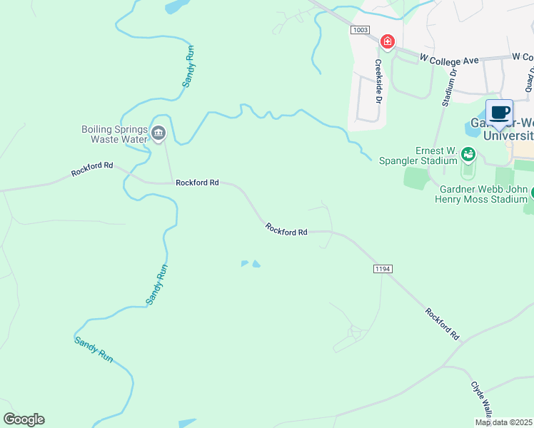 map of restaurants, bars, coffee shops, grocery stores, and more near 2511 Rockford Road in Shelby
