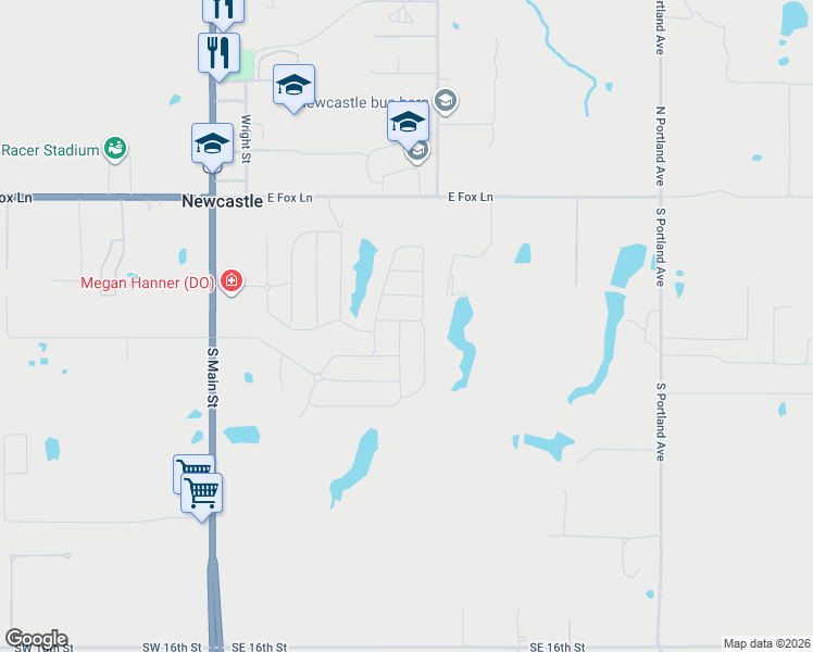 map of restaurants, bars, coffee shops, grocery stores, and more near in Newcastle