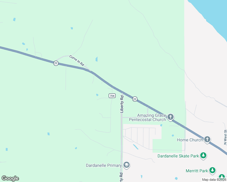 map of restaurants, bars, coffee shops, grocery stores, and more near 12250 Arkansas 22 in Dardanelle