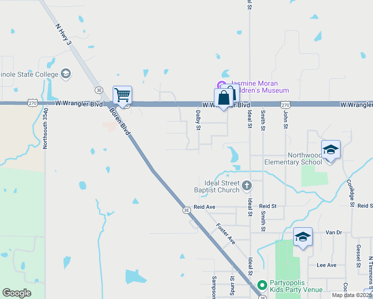 map of restaurants, bars, coffee shops, grocery stores, and more near 2001 Guy Nall Street in Seminole