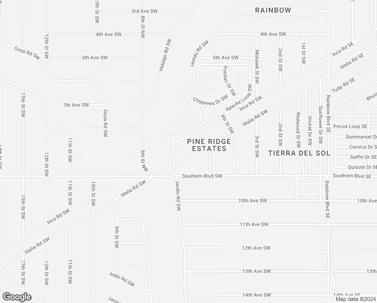 map of restaurants, bars, coffee shops, grocery stores, and more near 604 Idalia Road Southwest in Rio Rancho