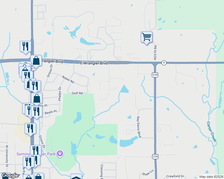 map of restaurants, bars, coffee shops, grocery stores, and more near 1018 Fox Trot Road in Seminole