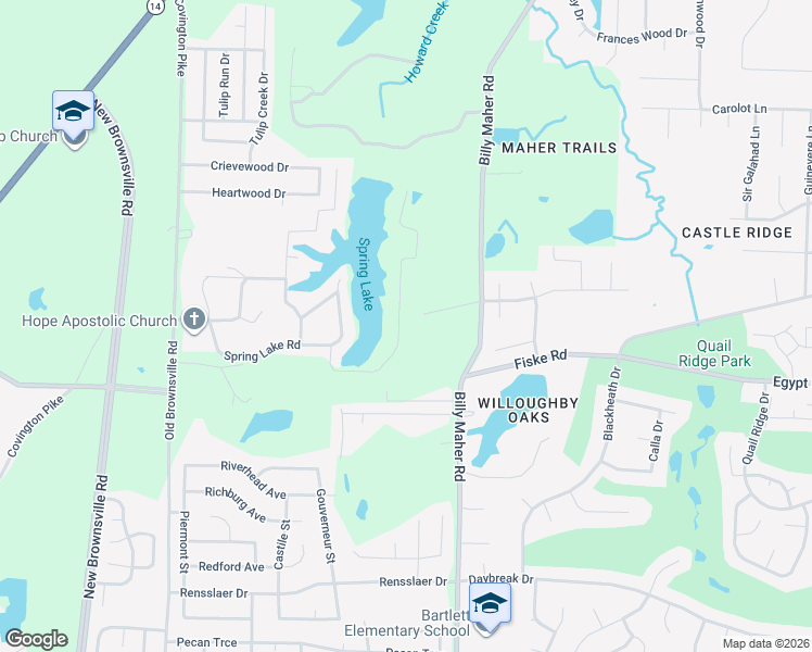 map of restaurants, bars, coffee shops, grocery stores, and more near 4324 Cedar Hills Road in Memphis
