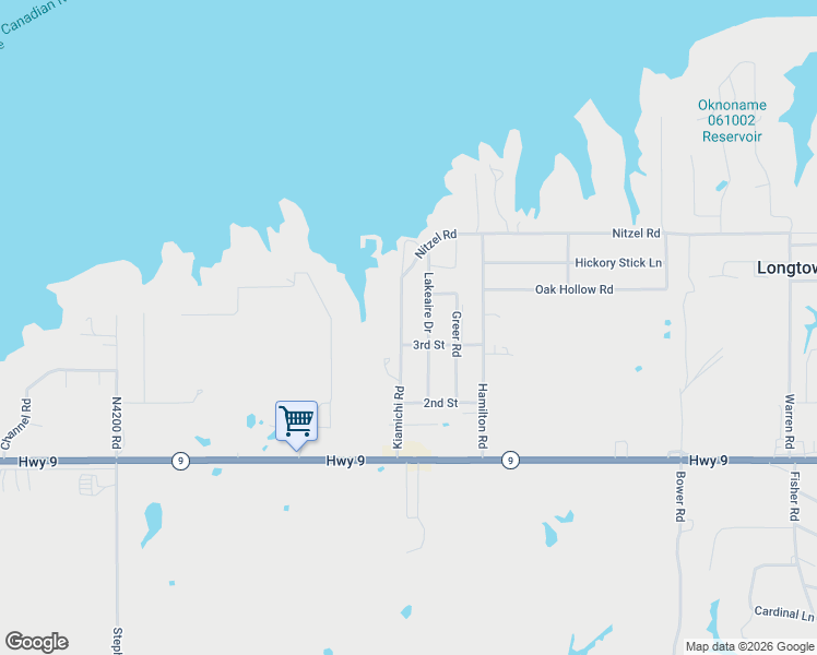 map of restaurants, bars, coffee shops, grocery stores, and more near 296 Kiamichi Road in Eufaula