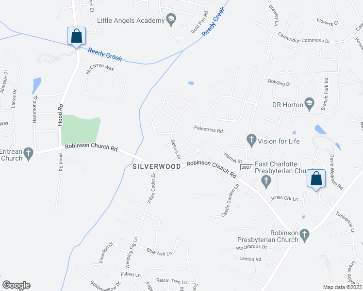 map of restaurants, bars, coffee shops, grocery stores, and more near 9137 Bradstreet Commons Way in Charlotte