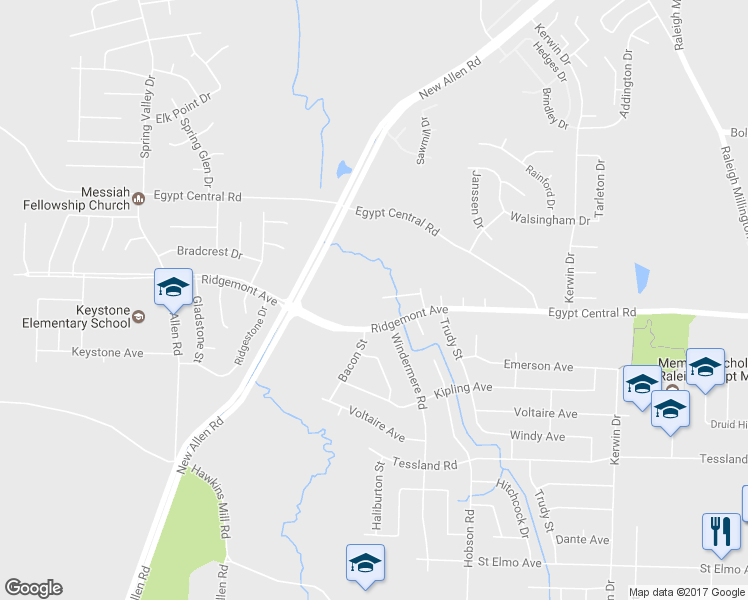 map of restaurants, bars, coffee shops, grocery stores, and more near 3618 Trudy Cove in Memphis