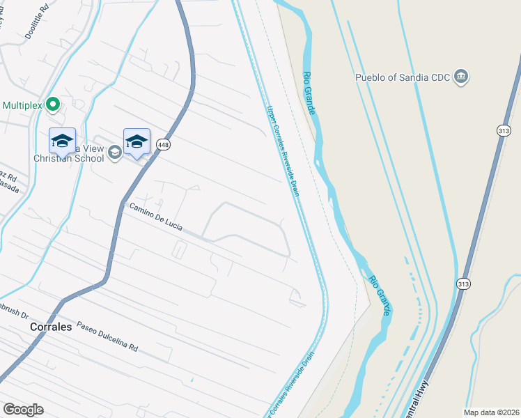 map of restaurants, bars, coffee shops, grocery stores, and more near 893 Camino De Lucia in Corrales