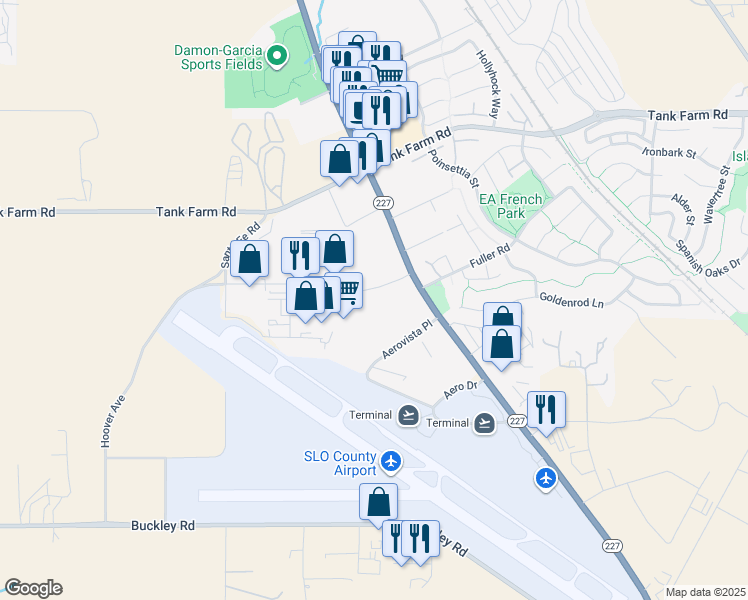 map of restaurants, bars, coffee shops, grocery stores, and more near 775 Fiero Lane in San Luis Obispo