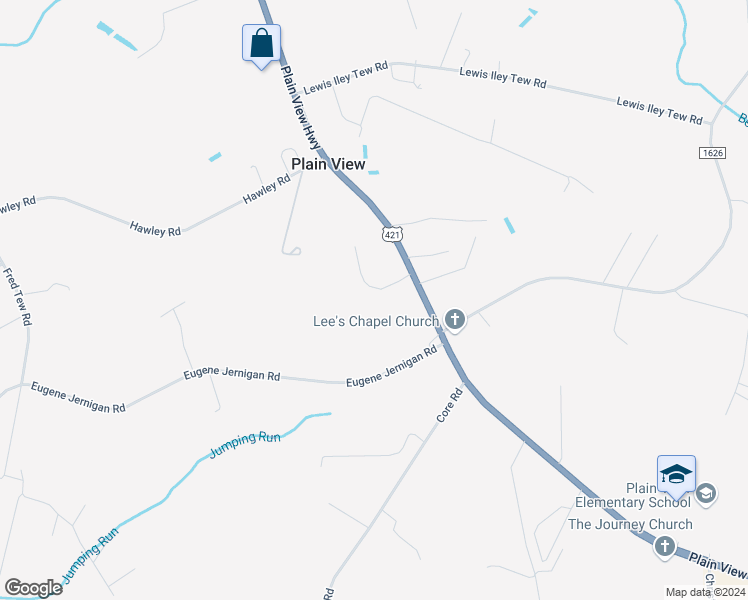 map of restaurants, bars, coffee shops, grocery stores, and more near 99 Jackson Trail in Dunn