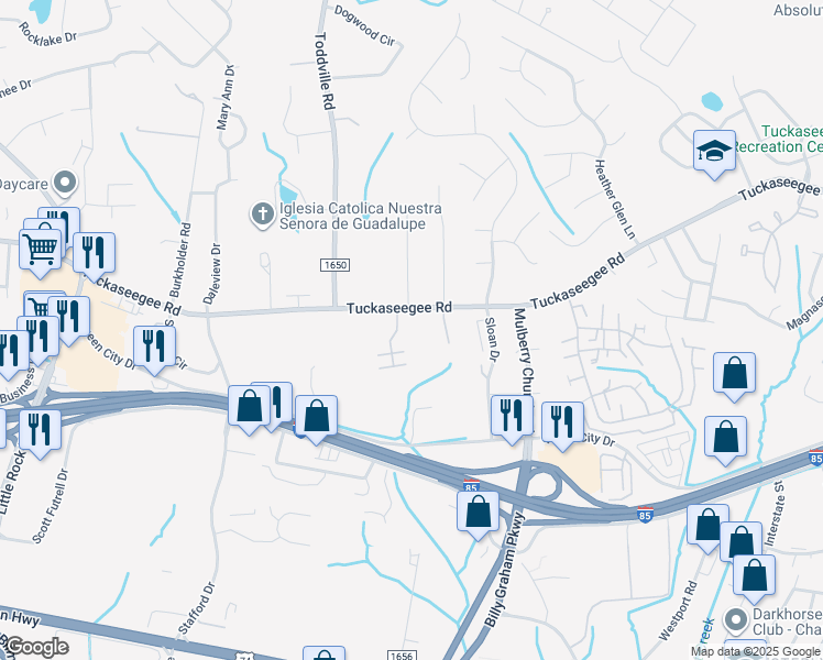 map of restaurants, bars, coffee shops, grocery stores, and more near 5911 Tuckaseegee Road in Charlotte