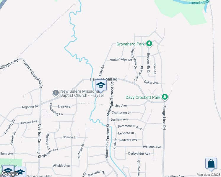 map of restaurants, bars, coffee shops, grocery stores, and more near 4327 Mountain Terrace Street in Memphis