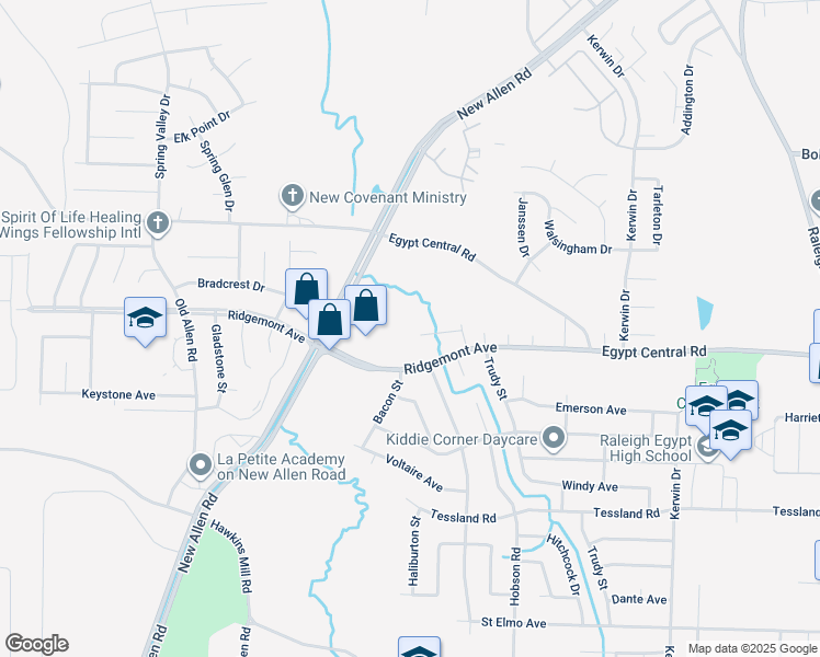 map of restaurants, bars, coffee shops, grocery stores, and more near 3618 Trudy Cove in Memphis