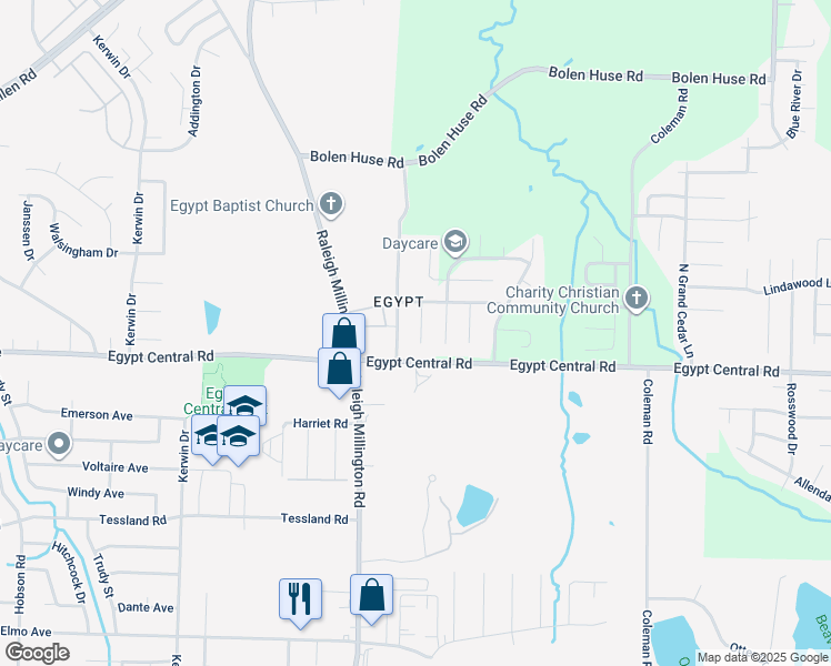 map of restaurants, bars, coffee shops, grocery stores, and more near 4331 Royal Palace Cove in Memphis