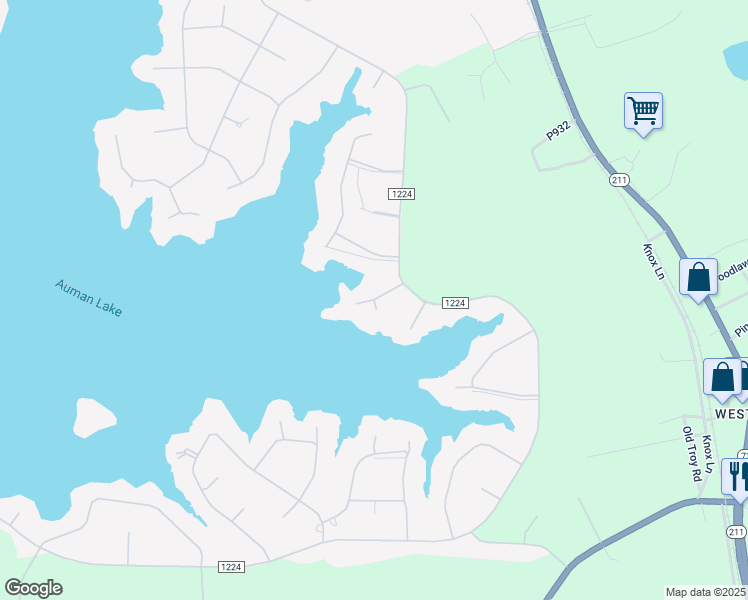 map of restaurants, bars, coffee shops, grocery stores, and more near Betz Court in Seven Lakes