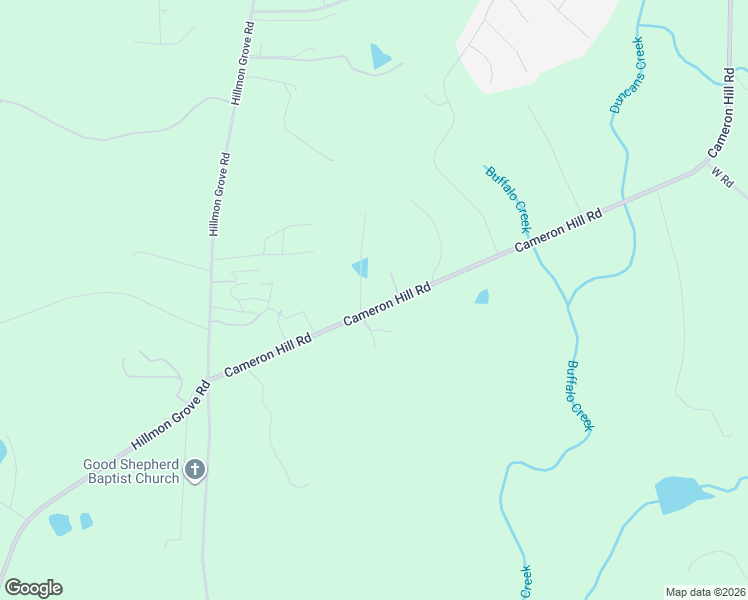 map of restaurants, bars, coffee shops, grocery stores, and more near 3222 Cameron Hill Road in Cameron