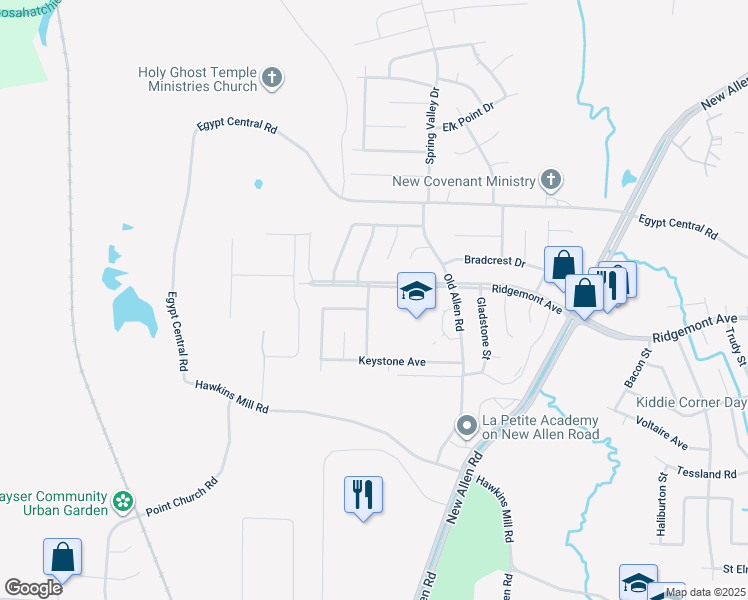 map of restaurants, bars, coffee shops, grocery stores, and more near 4330 Davidcrest Drive in Memphis