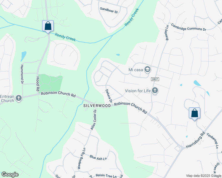map of restaurants, bars, coffee shops, grocery stores, and more near 9137 Bradstreet Commons Way in Charlotte