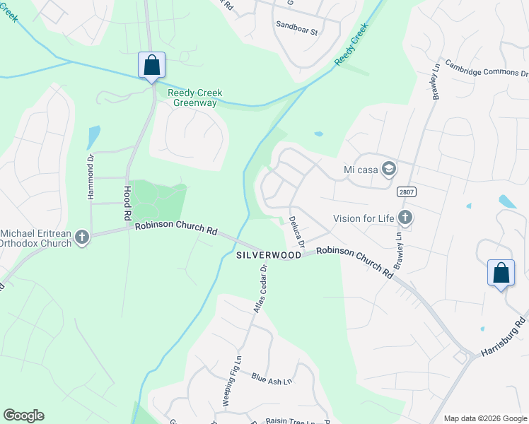 map of restaurants, bars, coffee shops, grocery stores, and more near 9217 Bradstreet Commons Way in Charlotte