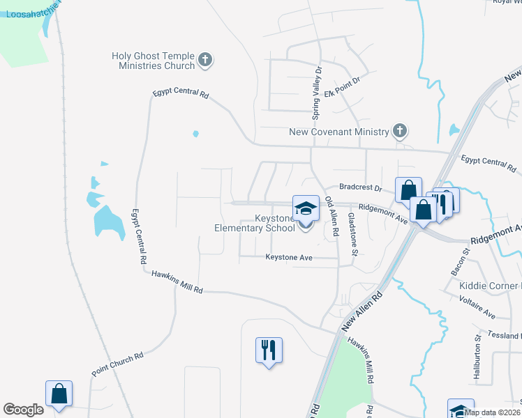 map of restaurants, bars, coffee shops, grocery stores, and more near 3216 Jameswood Drive in Memphis