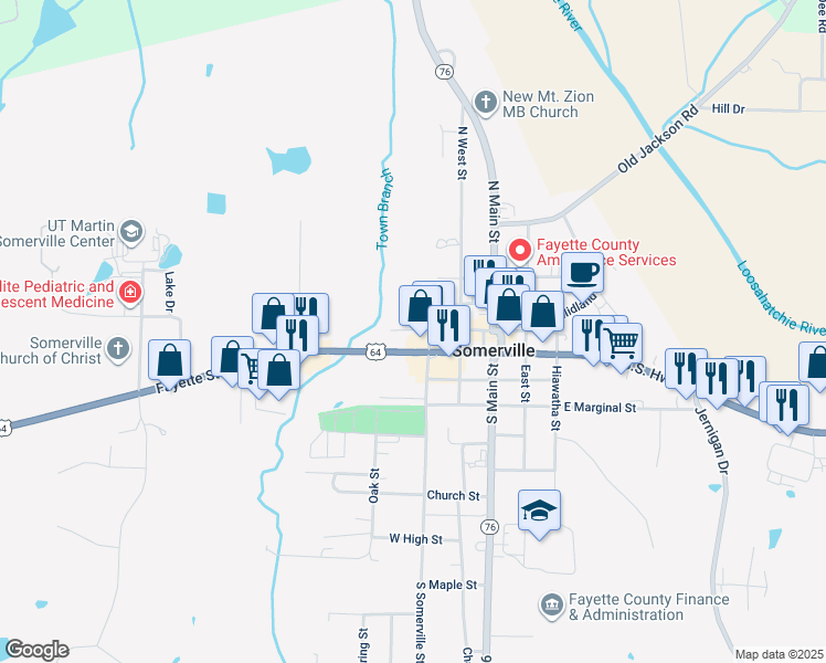 map of restaurants, bars, coffee shops, grocery stores, and more near 311 West Market Street in Somerville