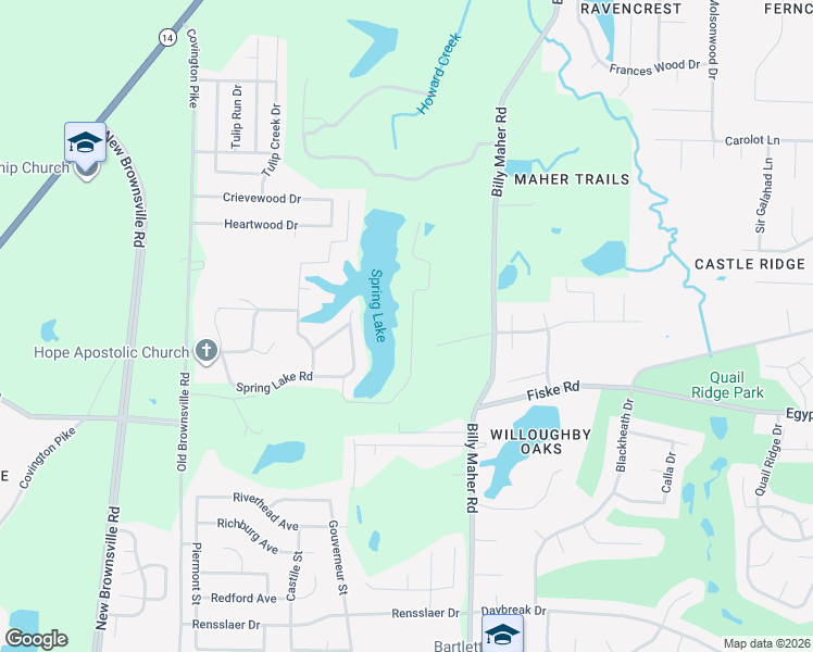 map of restaurants, bars, coffee shops, grocery stores, and more near 4323 Cedar Hills Road in Memphis