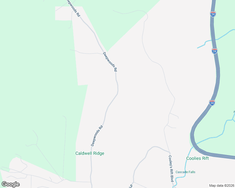 map of restaurants, bars, coffee shops, grocery stores, and more near 1773 Deepwoods Road in Sewanee