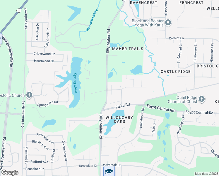 map of restaurants, bars, coffee shops, grocery stores, and more near 5984 Maher Trail in Bartlett