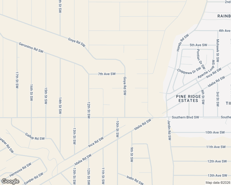 map of restaurants, bars, coffee shops, grocery stores, and more near 809 Goya Road Southwest in Rio Rancho